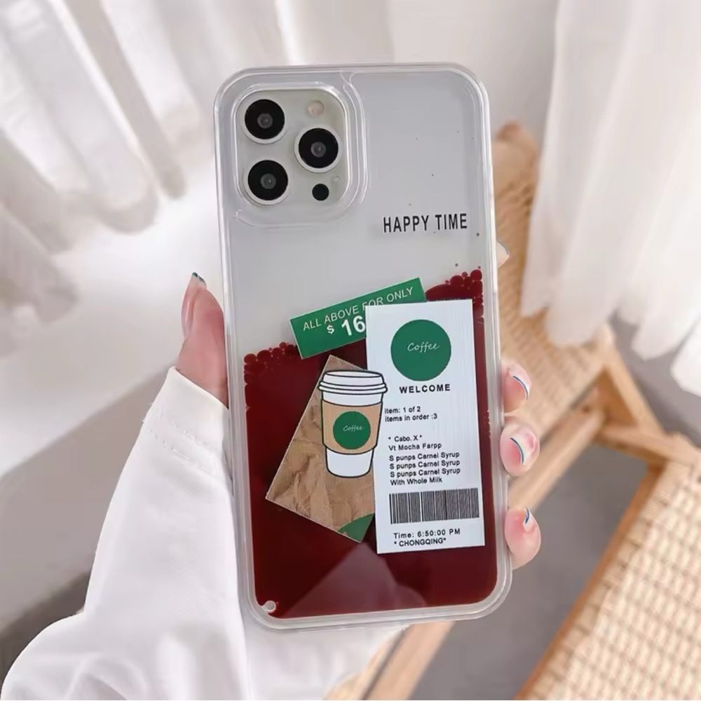 IPHONE 16 PRO LIQUID FLOATING COFFEE CASE | NWT